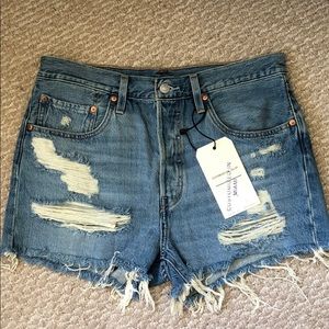 Levi’s Premium 501 deconstructed custom pink label